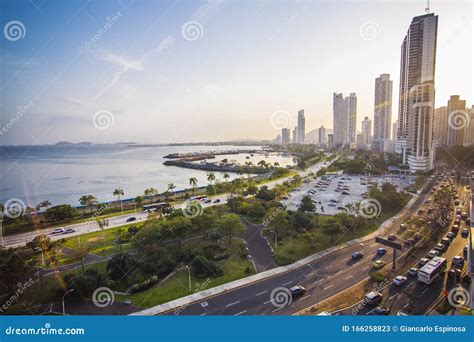 Panama City Skyline editorial stock photo. Image of latin - 166258823