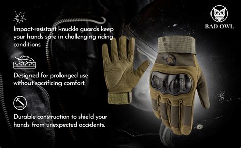 BADOWL GRIPTOR | Motorcycle Riding Gloves for Men and Women with ...