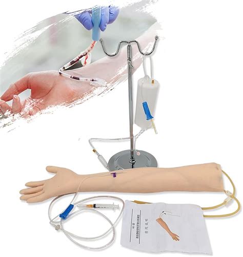 QCLUEU IV Practice Arm Kit for Venipuncture Practice, PVC Intravenous ...