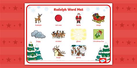 Rudolph the Reindeer Word | Words to Rudolph | Twinkl EYFS