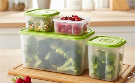 Buy DIALUST Rectangular Plastic Food Storage Container with Air Tight ...