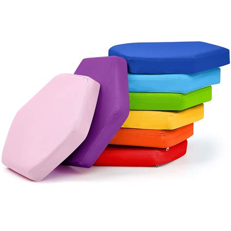 Amazon.com: 8 Pcs Extra Thick Flexible Seating Floor Cushions Assorted ...