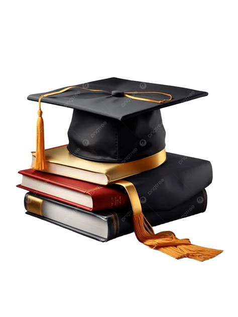 Graduation Cap And Books, Graduation Cap, And Books, Graduation PNG ...