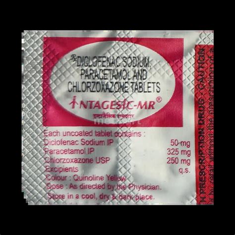 INTAGESIC MR TABLET 10'S : View Price, Combination and Alternatives ...