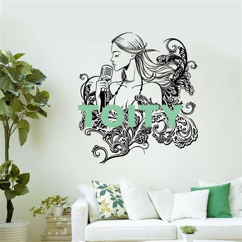 GADGETS WRAP Beautiful Girl Karaoke! Vinyl Wall Decal Sticker for Home ...