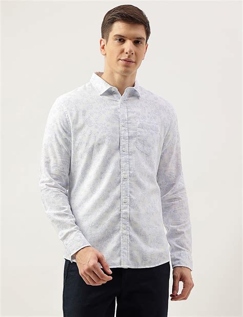 Cotton Rich Floral Printed Long Sleeves Shirt