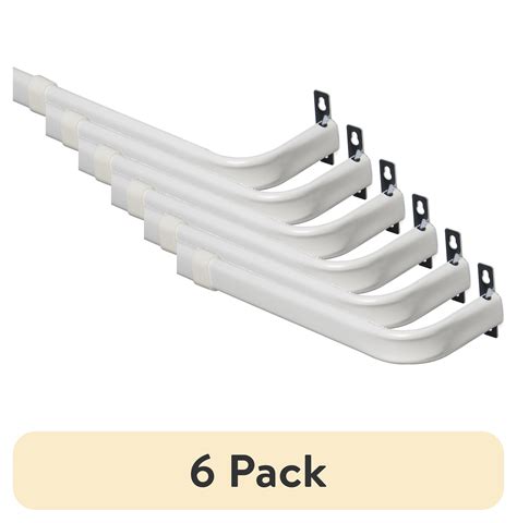 (6 pack) Mainstays 3" Basic Metal Wrap Around Adjustable Curtain Rod ...