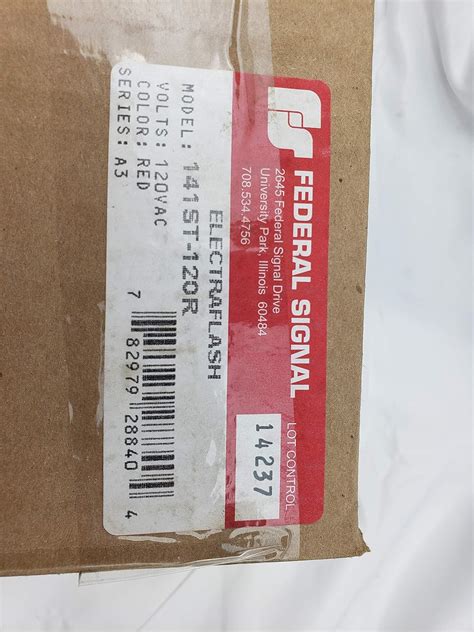 Buy Federal Signal Electraflash 141ST-120R Strobe Warning Light, 120 ...