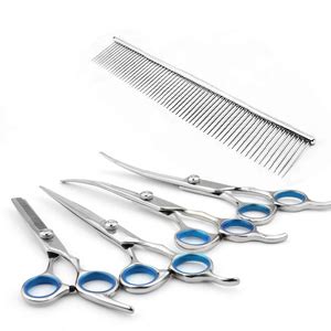 Jainsons Pet Products Dog Grooming Scissors Kit Pet Hair Tools ...