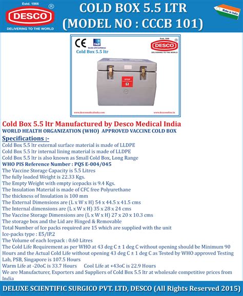 Small Cold Box Cryogenic 5.5 LTR – Manufacturers and Exporters India