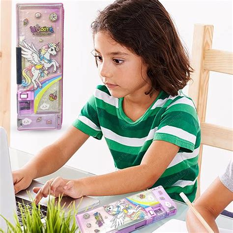 Magnetic Pencil Case with Sharpener – Unicorn Themed Luxury Pencil Box ...