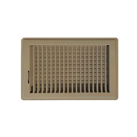 6 X 10 Stamped Steel Floor Register - Brown