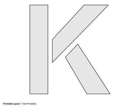 Large Letter K Stencil Printable - Free Printables