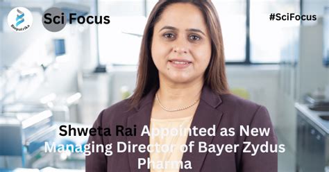 Shweta Rai Appointed as New Managing Director of Bayer Zydus Pharma