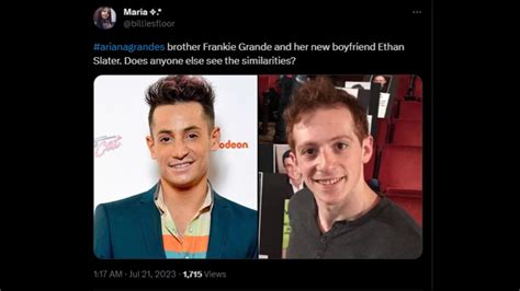 "Reskinned version of Ariana's brother": Ethan Slater and Frankie ...