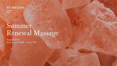 Summer Renewal Massage - At The St. Regis Spa, Aruba, J.E. Irausquin ...