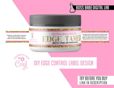 Buy Edge Control Label Design, Do It Yourself Edge Control Label Design ...