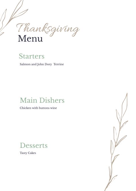 FREE Thanksgiving Menu Templates & Examples - Edit Online & Download ...