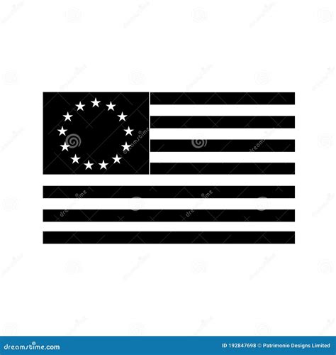 Betsy Ross Flag Poster Cartoon Vector | CartoonDealer.com #196486099