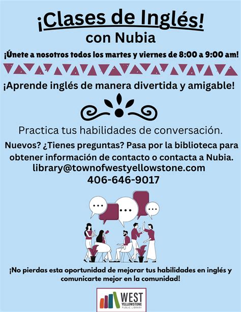 Clases de Inglés – West Yellowstone Public Library