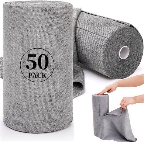 Amazon.com: AIDEA Microfiber Cleaning Cloth Roll, 75PK, Reusable Paper ...