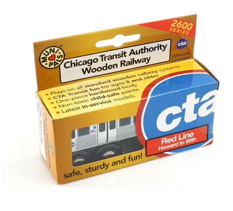Buy MUNI PALS Munipals Chicago Transit Authority Wooden Railway Red ...