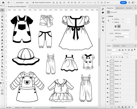 19 Photoshop Children Clothes Brushes, Adobe Fresco Kids Wear Brush ...