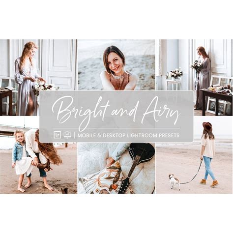 Bright and Airy Lightroom Presets | Desktop + Mobile | Preset | Shopee ...