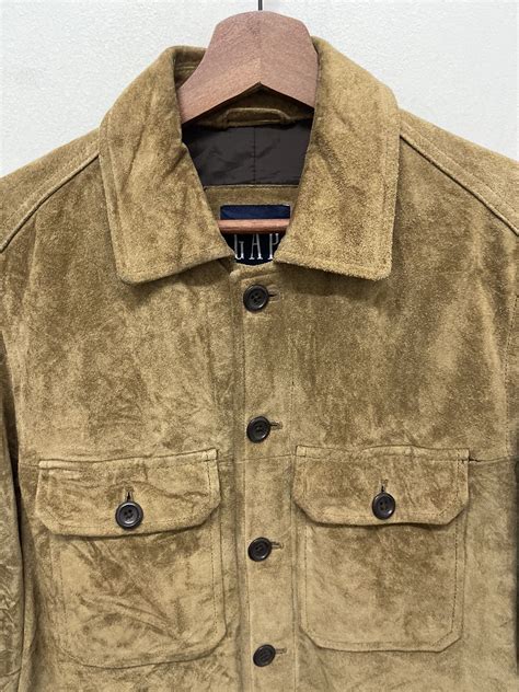 Gap × Leather Jacket × Vintage VINTAGE GAP SUEDE JACKET STREET FASHION ...