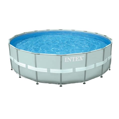 Intex Above Ground Pools 16-ft x 16-ft x 48-in Metal Frame Round Above ...