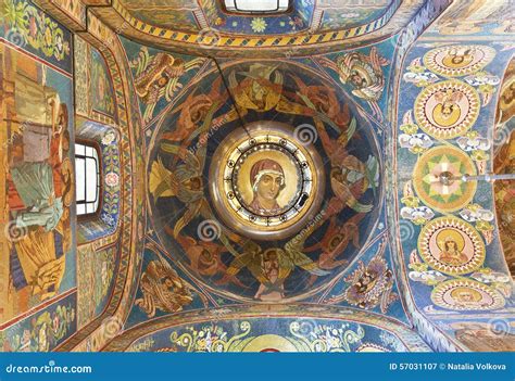 Interior of the Church of the Savior on Spilled Blood in St. Petersburg ...