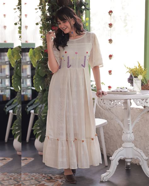 Summer Dresses: Shop embroidered flowy dress online at bebaakstudio.com ...