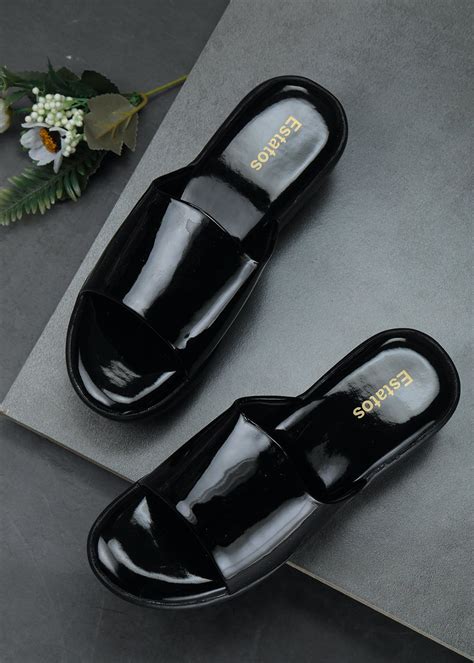 Get Open Toe Platform Heels Black Sandals at ₹ 599 | LBB Shop