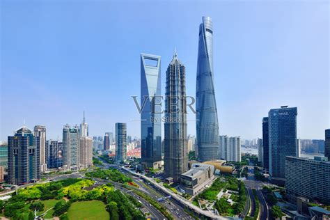 上海标志性的摩天大楼照片摄影图片_ID:147088924-Veer图库