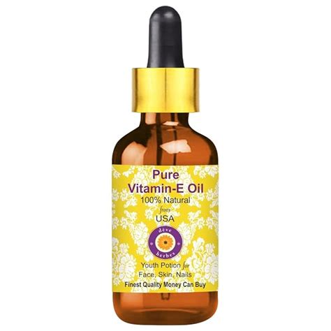 Deve Herbes Vitamin E Oil with Glass Dropper | Traditionally Extracted ...