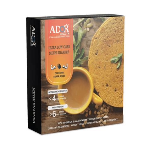 Ultra Low Carb Khakhra | Methi Flavour | 400 Gram | ADOR Health