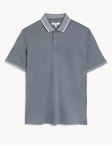 Buy Modal Rich Tipped Collar Polo Shirt at Marks & Spencer