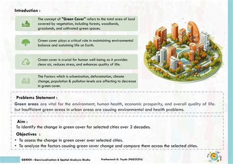 GREEN COVER CHANGE ANALYSIS USING GEOSPATIAL TECHNIQUES | CEPT - Portfolio
