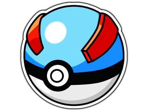 Great Ball | Poke Ball Cute Anime Sticker | Waterproof Vinyl Decal for ...