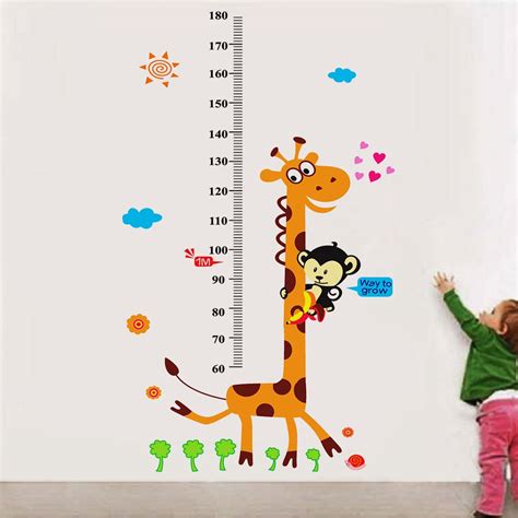 Buy New way Decals-Wall Stickers(7516) Kids Giraffe Height Chart Online ...