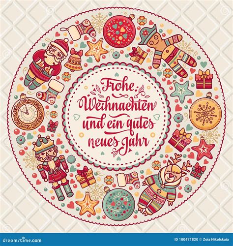 Frohe Weihnachten. Neues Jahr. Congratulations in German Language ...