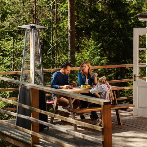 Nuu Garden 48000 -BTU Black Steel Floorstanding Liquid propane Patio ...