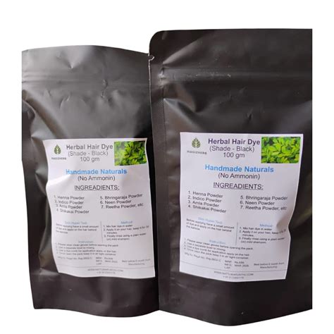 Herbal Hair Dye Natural Black | MAGIZHERB Herbal Hair Dye | #1 Herbal ...