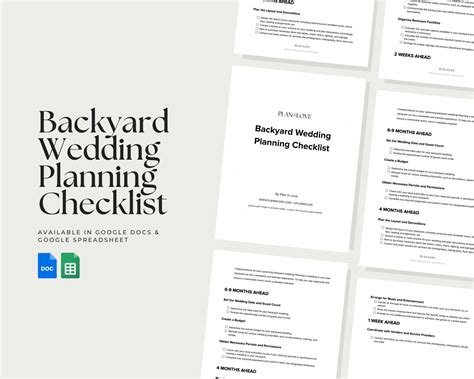 Backyard Wedding Checklist 的图像结果