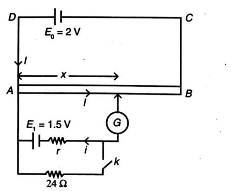 For the arrangement of the potentiometer shown in the figure, the ...