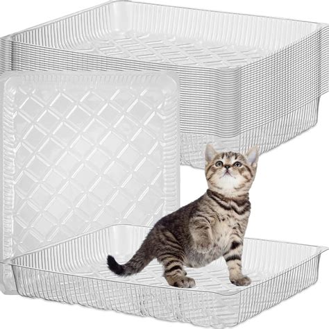 Amazon.com: Tioncy 30 Pcs Disposable Litter Boxes for Kittens Shallow ...