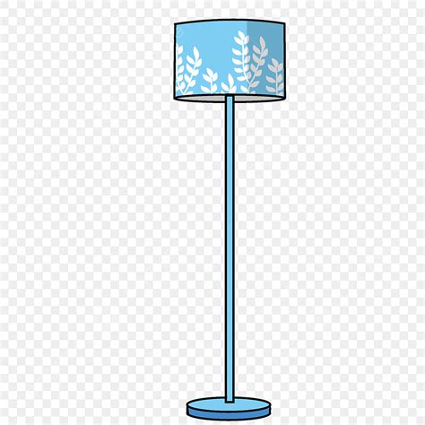 Floor Lamps White Transparent, Blue Floor Lamp Illustration, Blue Floor ...
