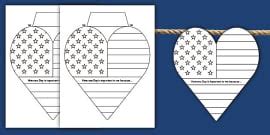 Veterans Day Poem Writing Template for 3rd-5th Grade