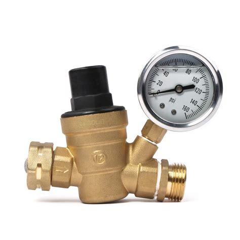 Buy Water Regulator Valve- 3/4" NH Thread NO Lead Brass Adjustable RV ...