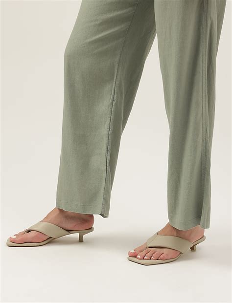 Buy Linen Rich Wide Leg Trousers at Marks & Spencer